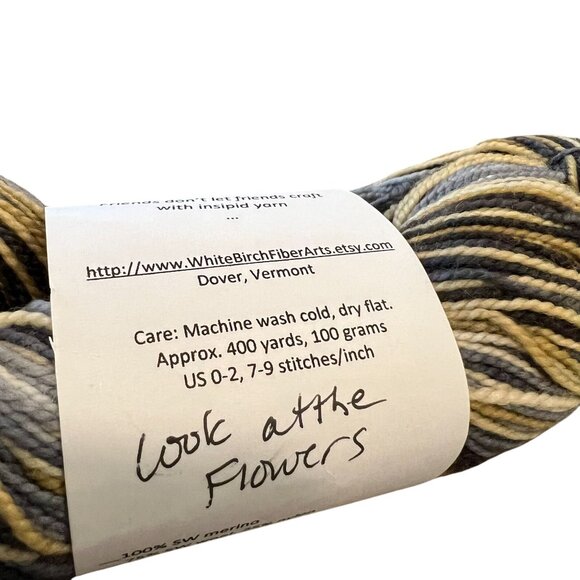 White Birch Fiber Arts Hand-Dyed Yarn 400 Yards 100g US 0-2 - Picture 9 of 10